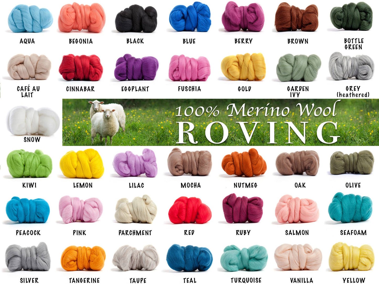 Merino Roving - 1 ounce