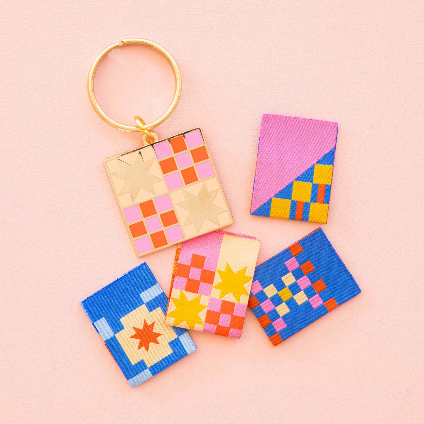 Then Came June Campfire Glow Quilt Keychain - Bag Charm