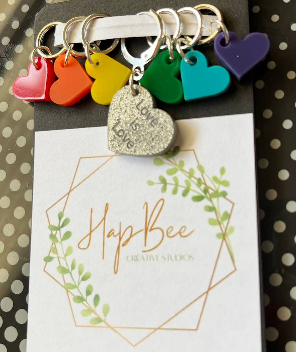 LOVE IS LOVE Stitch Marker set