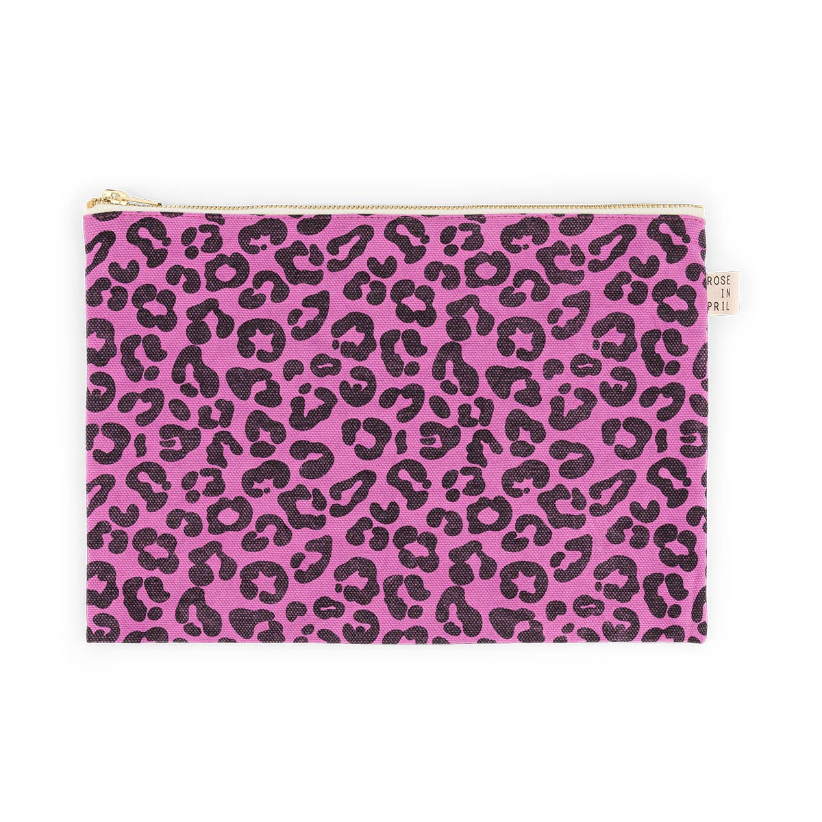 Zippered Pouch - Large - Rose in April
