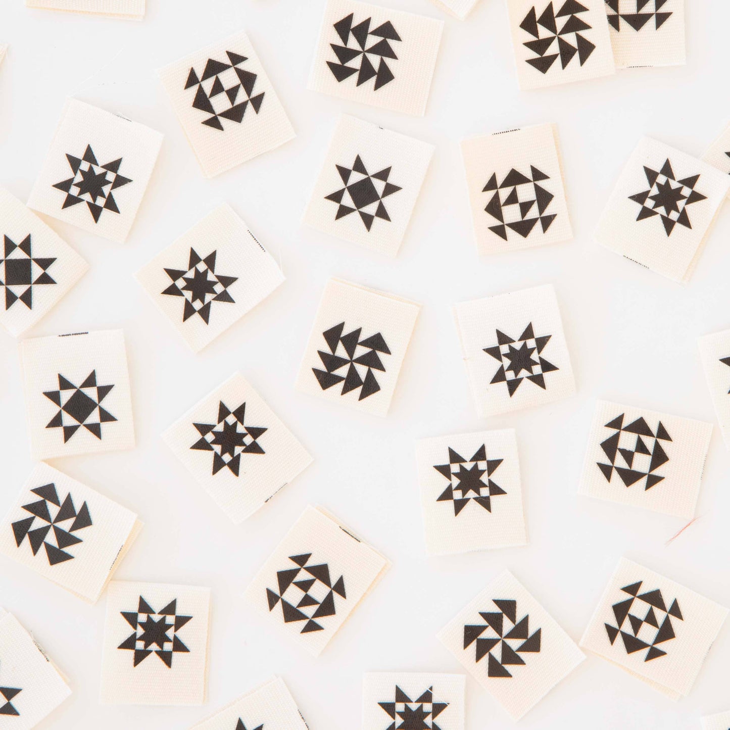 Black Quilt Block Garment Labels