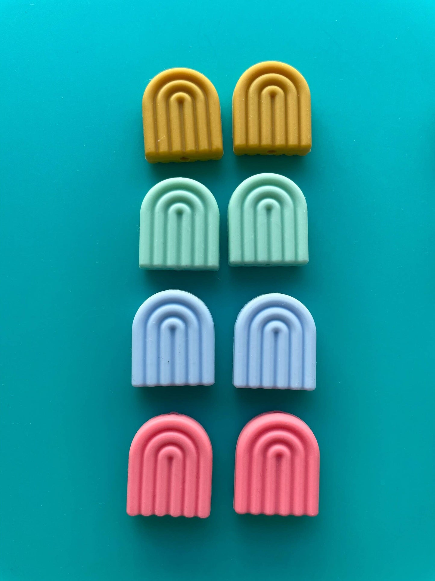 Knitting Needle Point Protectors - Rainbows - Set of 4