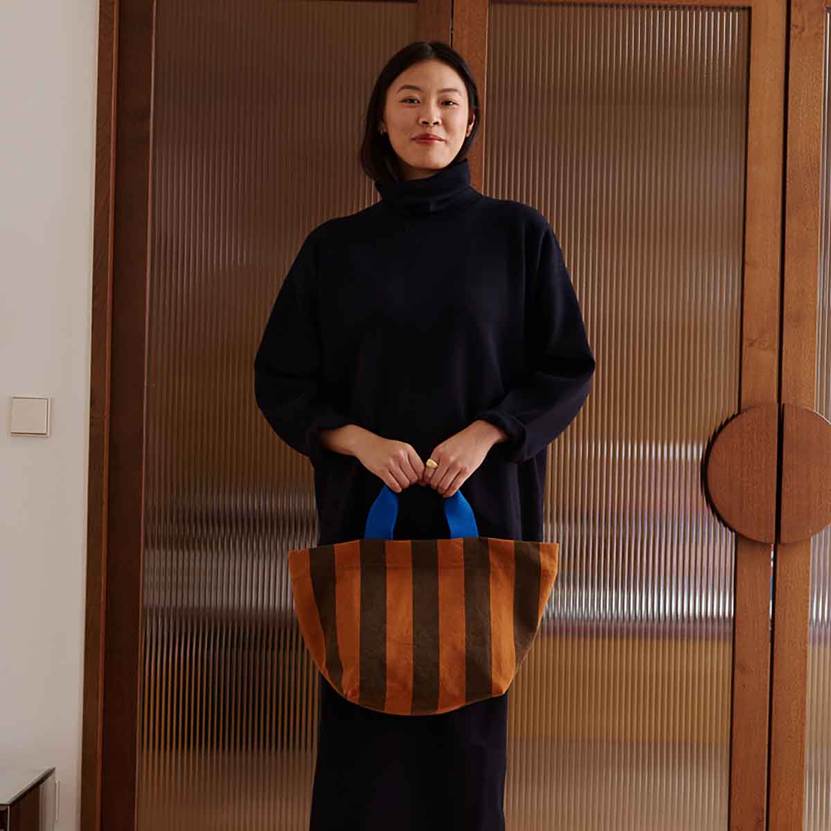BAG TINA BIG STRIPES NIGHT / PEACAN