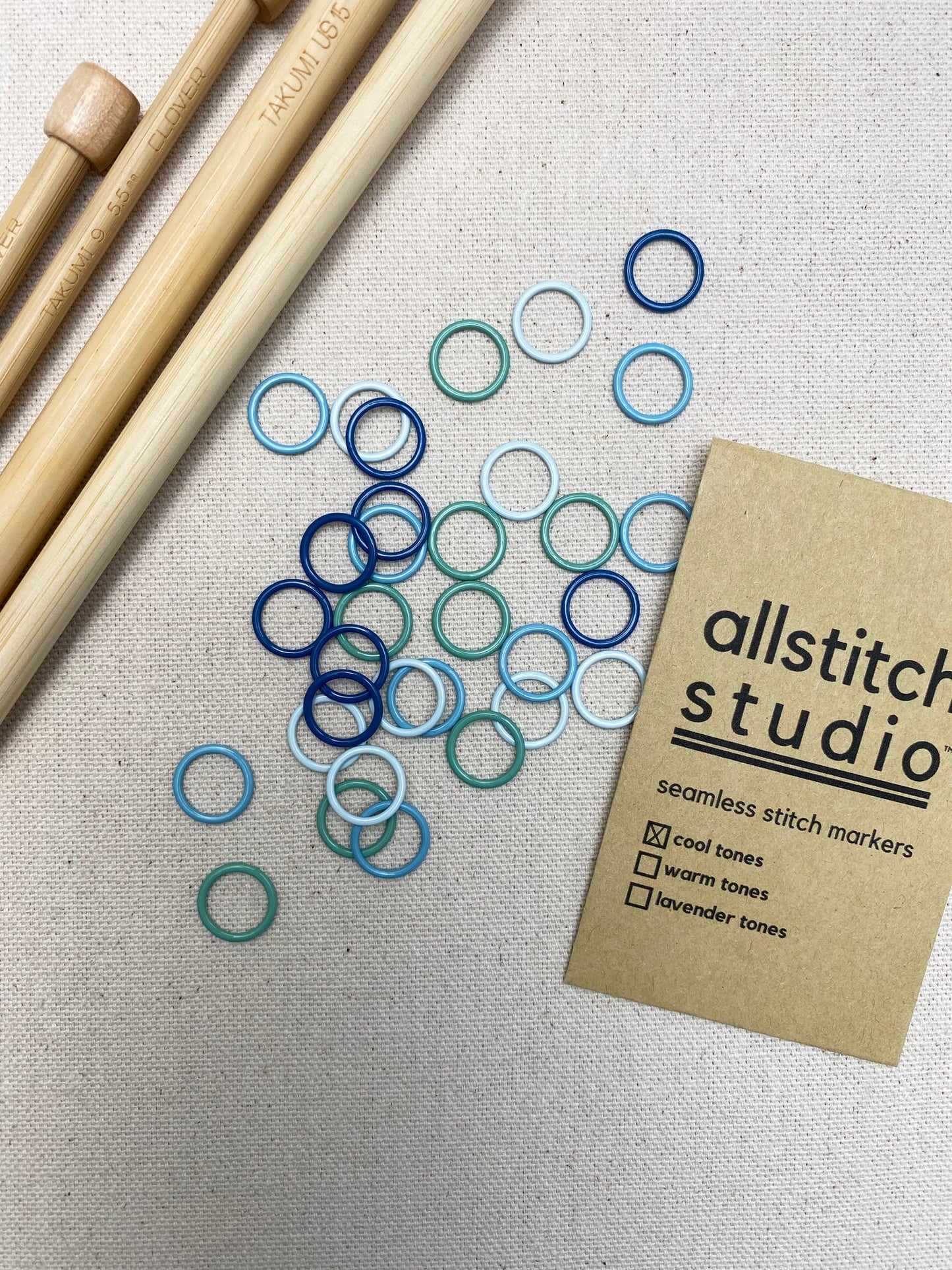 Seamless Stitch Markers - Large (US 8-13) Allstitch Studio