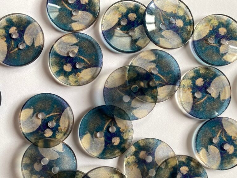 Semi-transparent indigo buttons