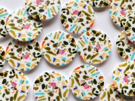 Terrazzo Button - 22mm