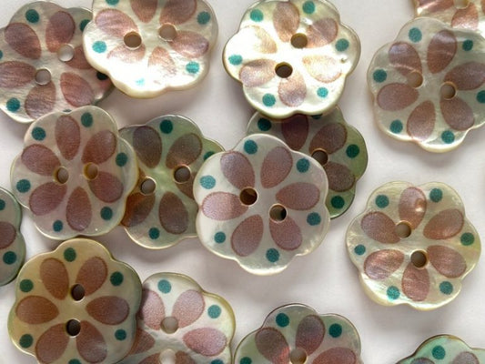 Flower Shape Button - 17mm