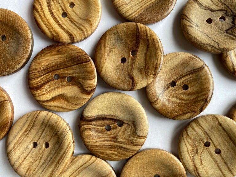 Olive wood Button- 27mm