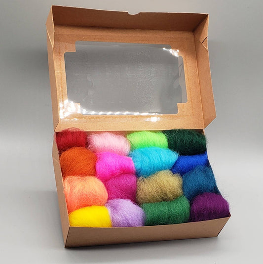 Large Wool Color Box- 16 Colors - Wooliza