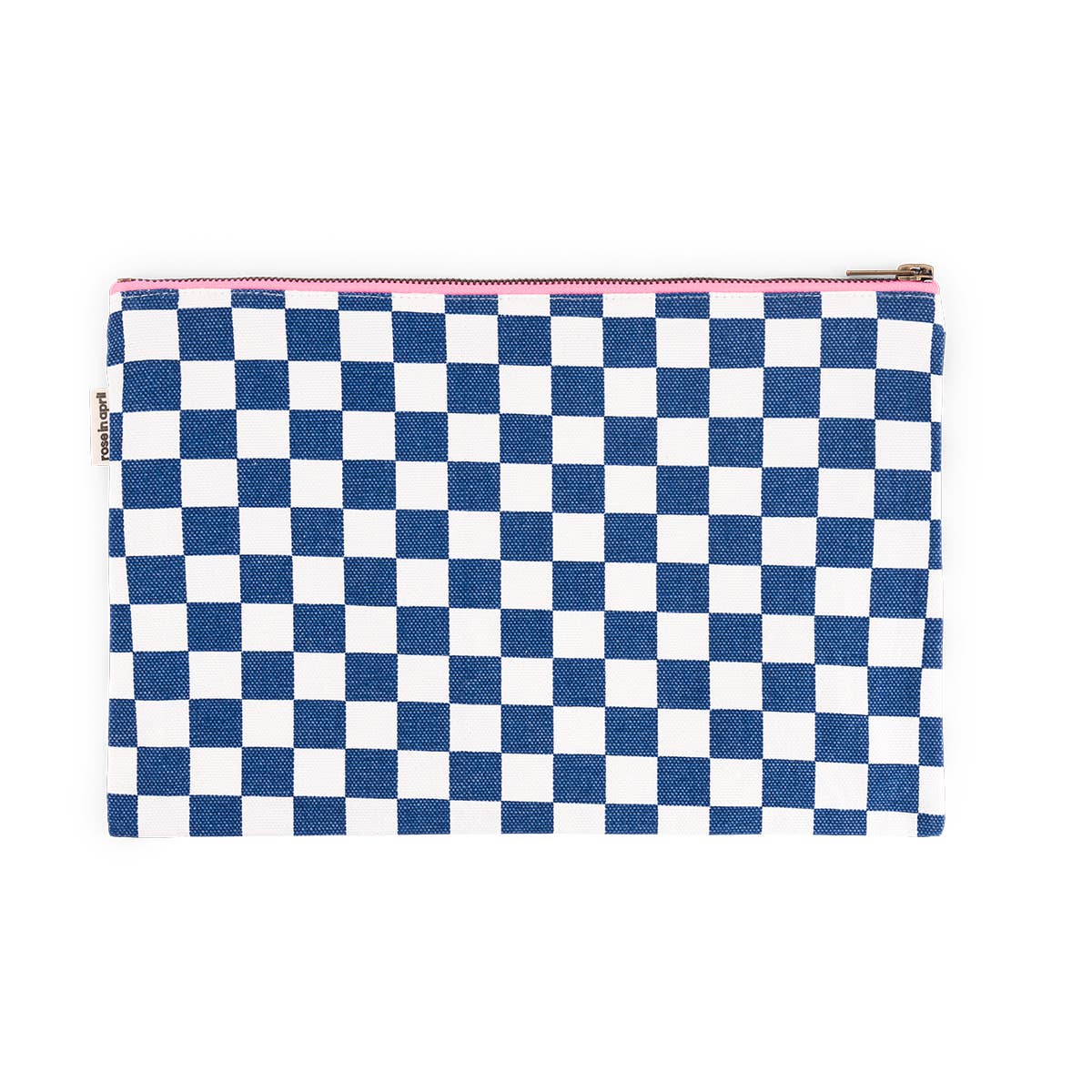 Zippered Pouch - Large - Rose in April
