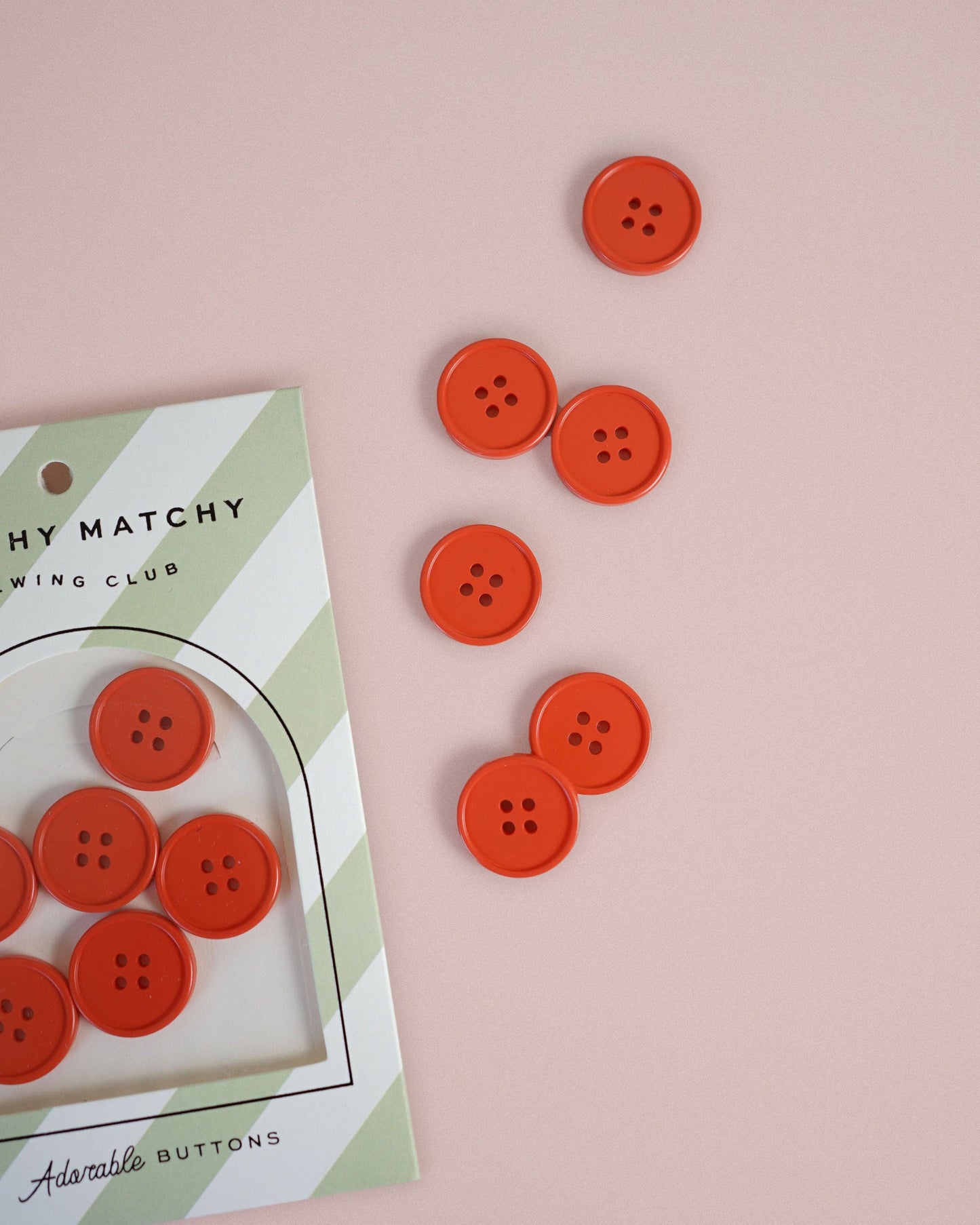 7/8" Retro Buttons - Set of 6 - Matchy Matchy Sewing Club