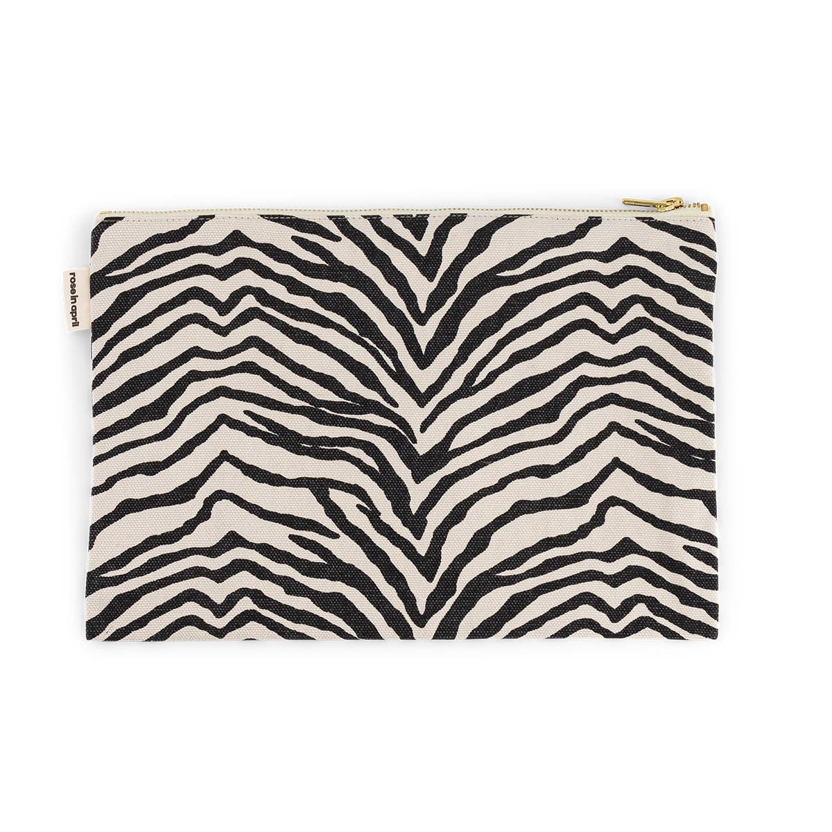 Zippered Pouch - Large - Rose in April