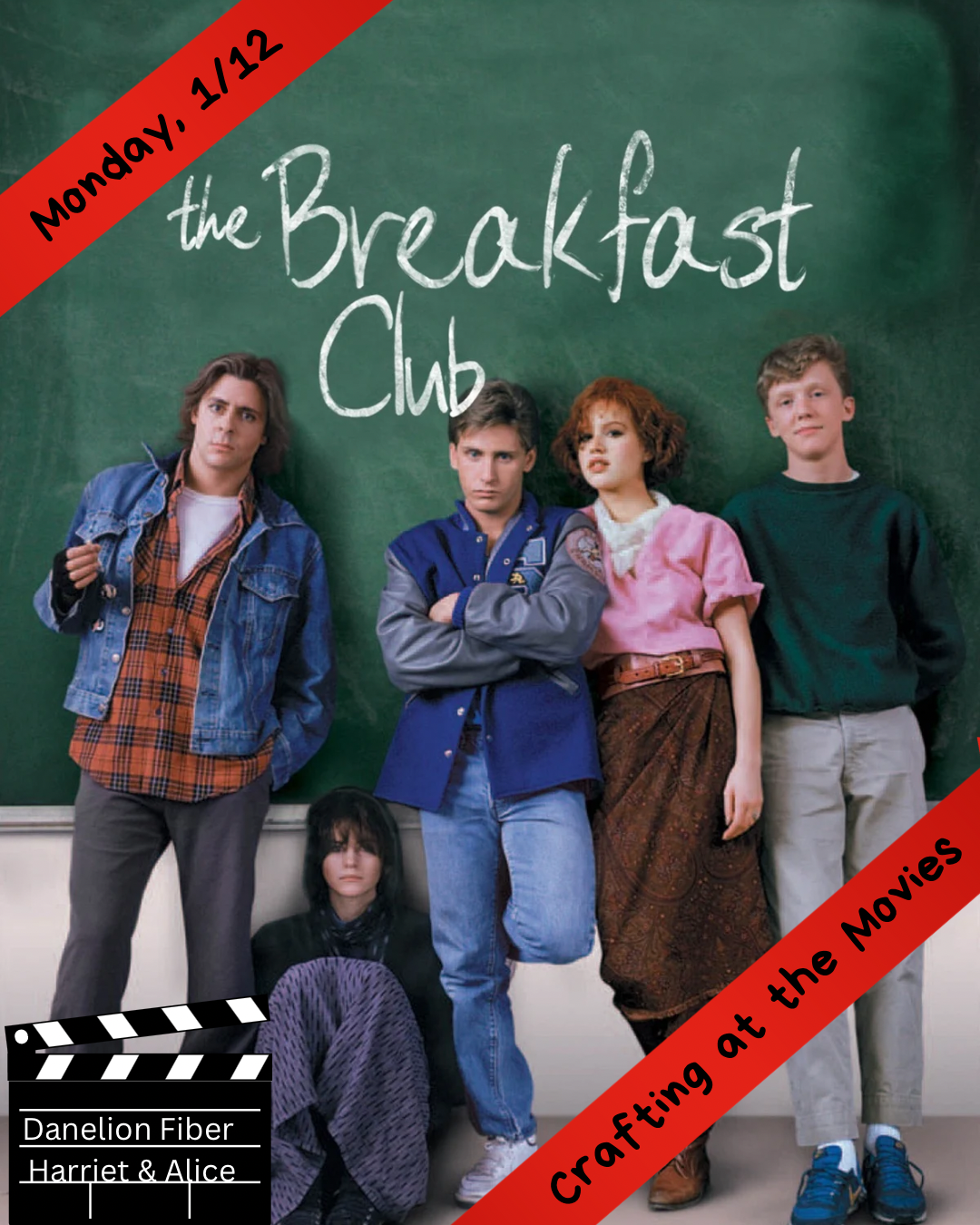 January Crafting at the Movies - A Dandelion Fiber Co. + Harriet & Alice event