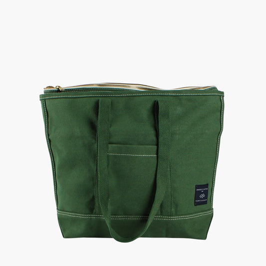 Small Zipper Tote | Pine-- Immodest Cotton