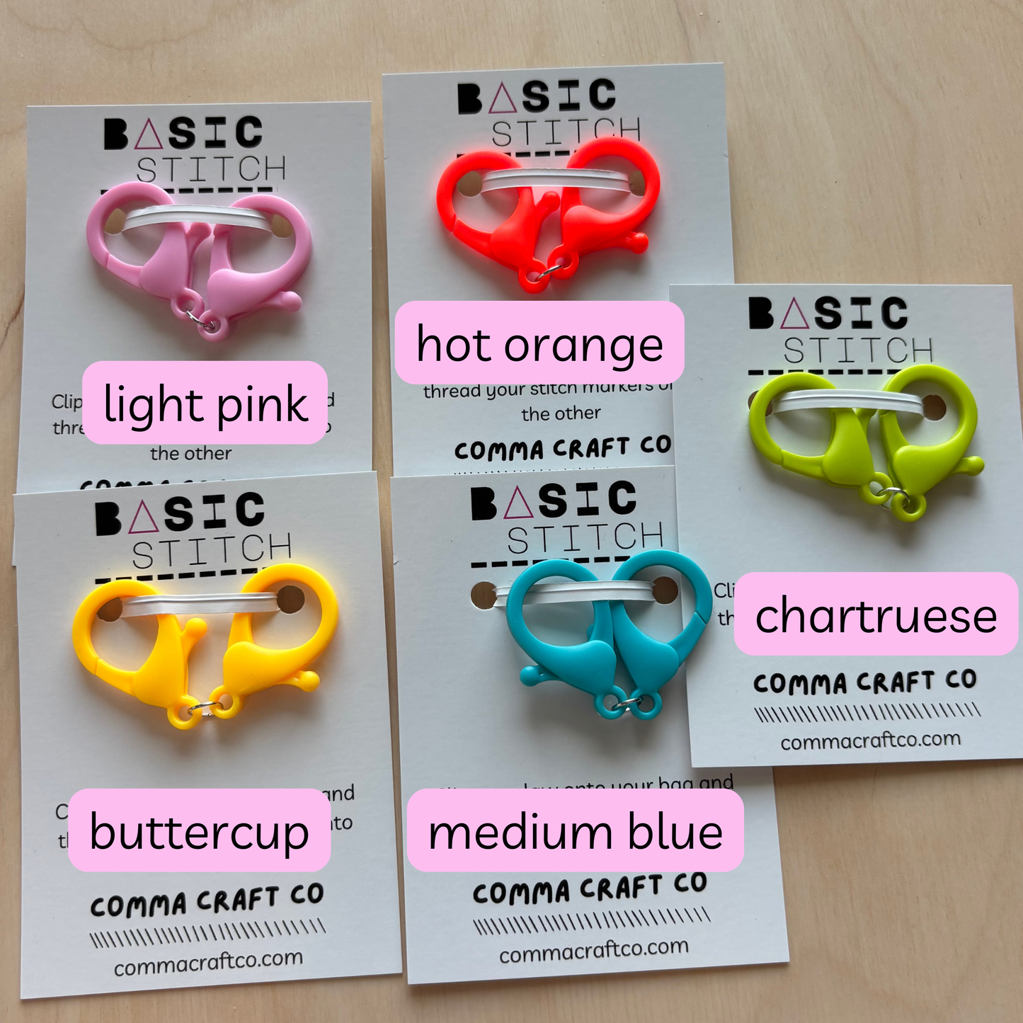 Stitch Marker Claw Clip Holder Keychain - Basic Stitch Knit