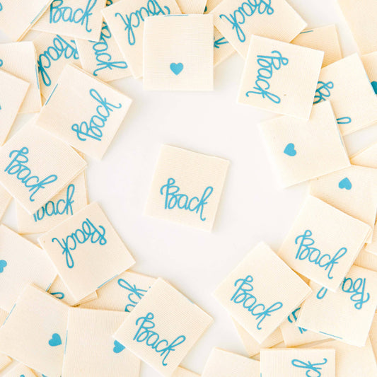 Back Organic Cotton Labels - Sewing Clothing Tags