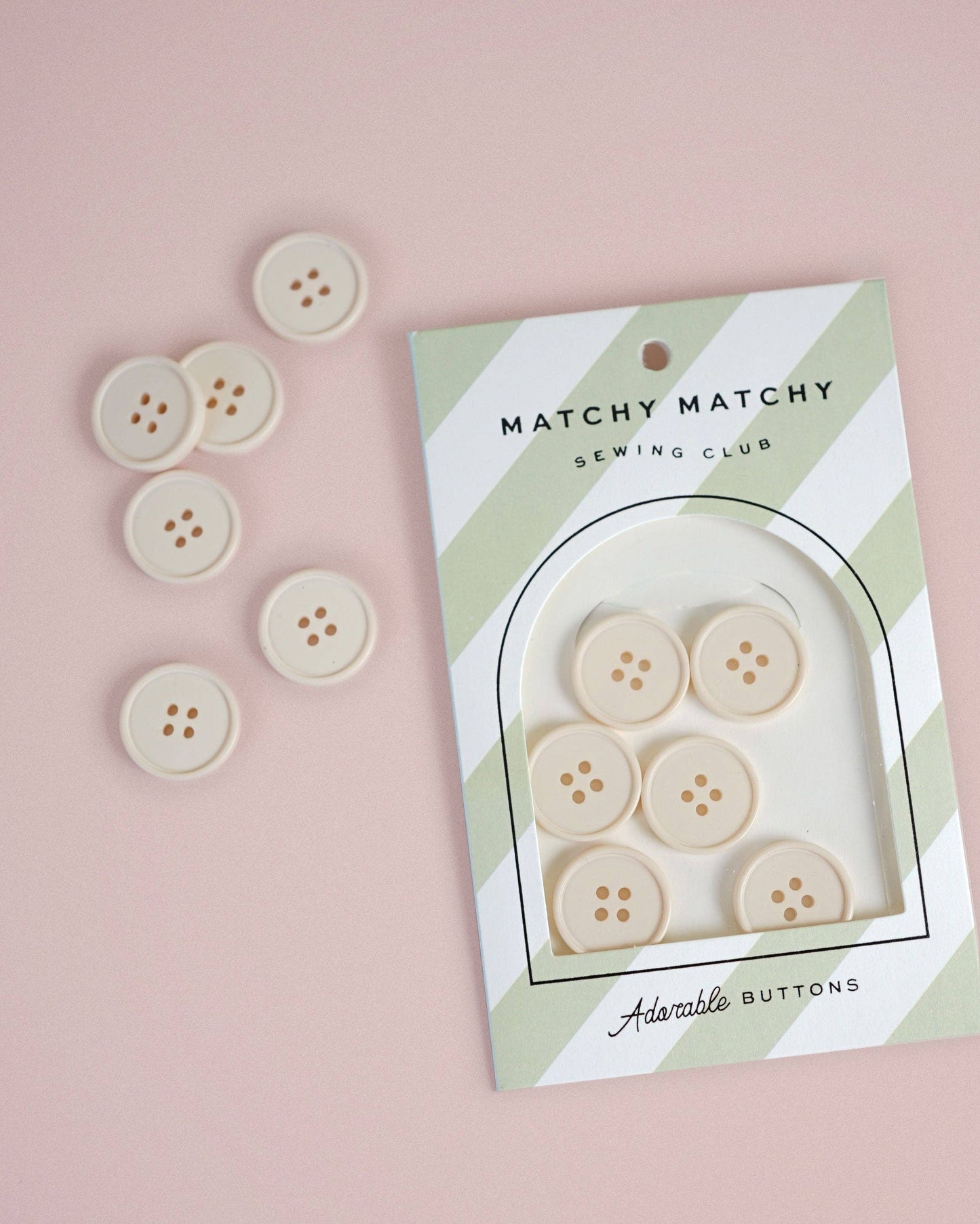 7/8" Retro Buttons - Set of 6 - Matchy Matchy Sewing Club