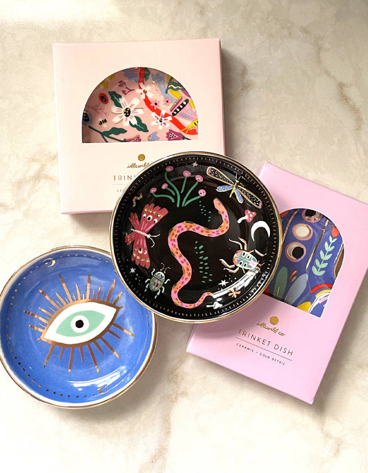 Porcelain Trinket Dish | Midnight Garden