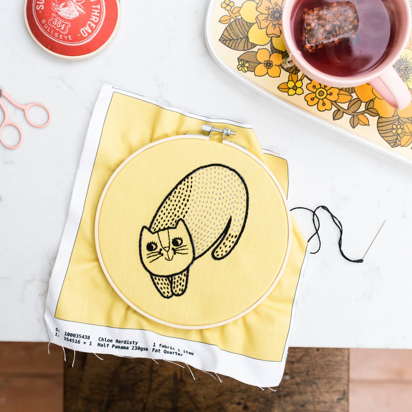 Cat Jane Foster Embroidery Hoop Kit