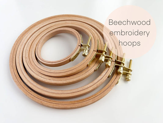 Beechwood embroidery hoops, cross stitch wooden hoops