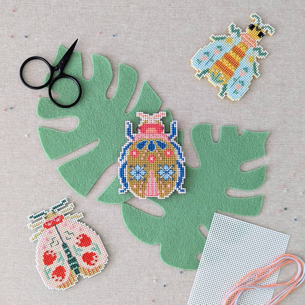 Blooming Bugs Cross Stitch Kit