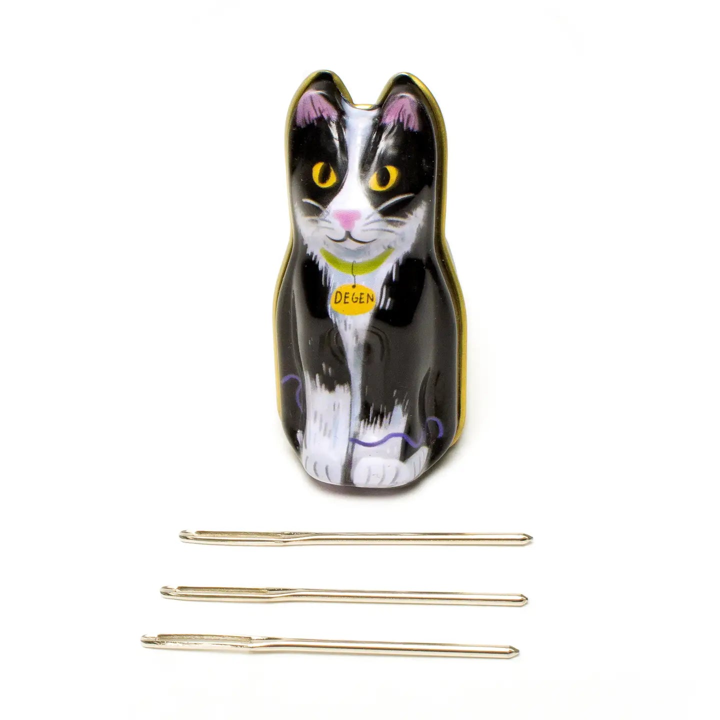 Degen Black Cat Tin - Tapestry Needles