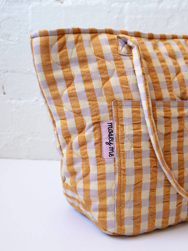 Mango Seersucker Quilted Bag