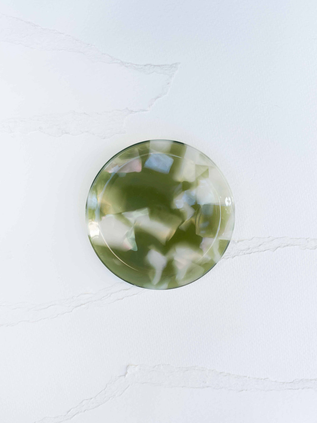 Cellulose Acetate Round Trinket Tray