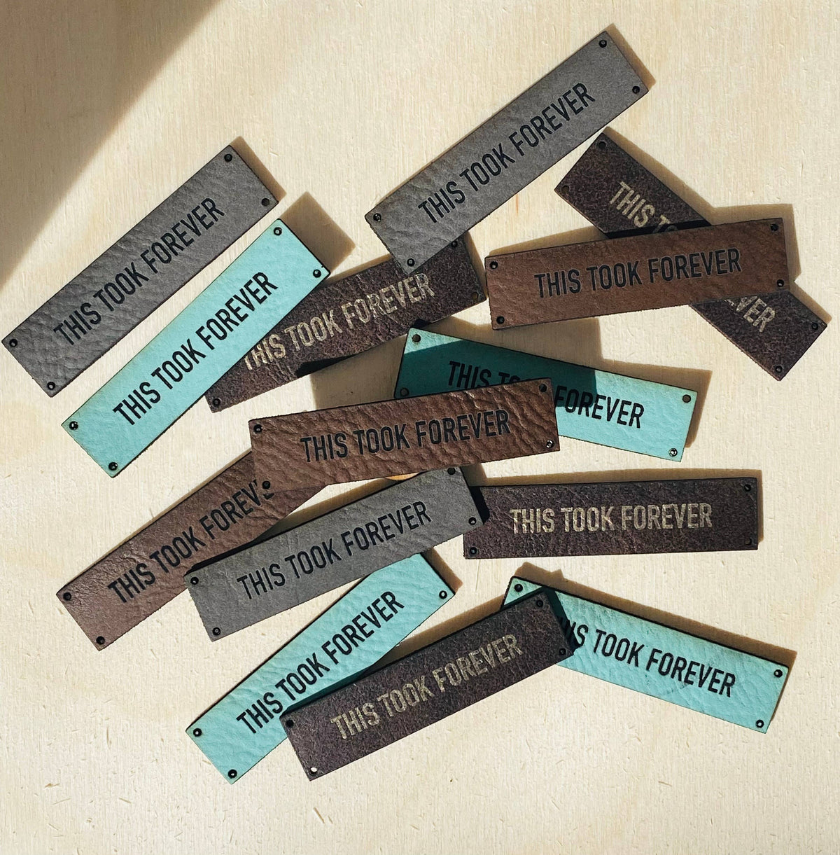 This Took Forever — Leather Sewing Label