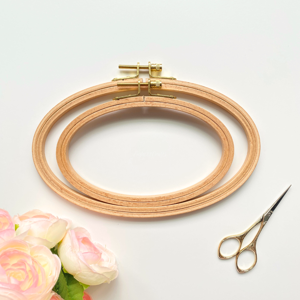 Oval Beechwood Embroidery Hoops,  Cross Stitch Hoop Frames