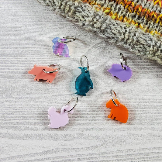Colorful Critters Stitch Marker Set
