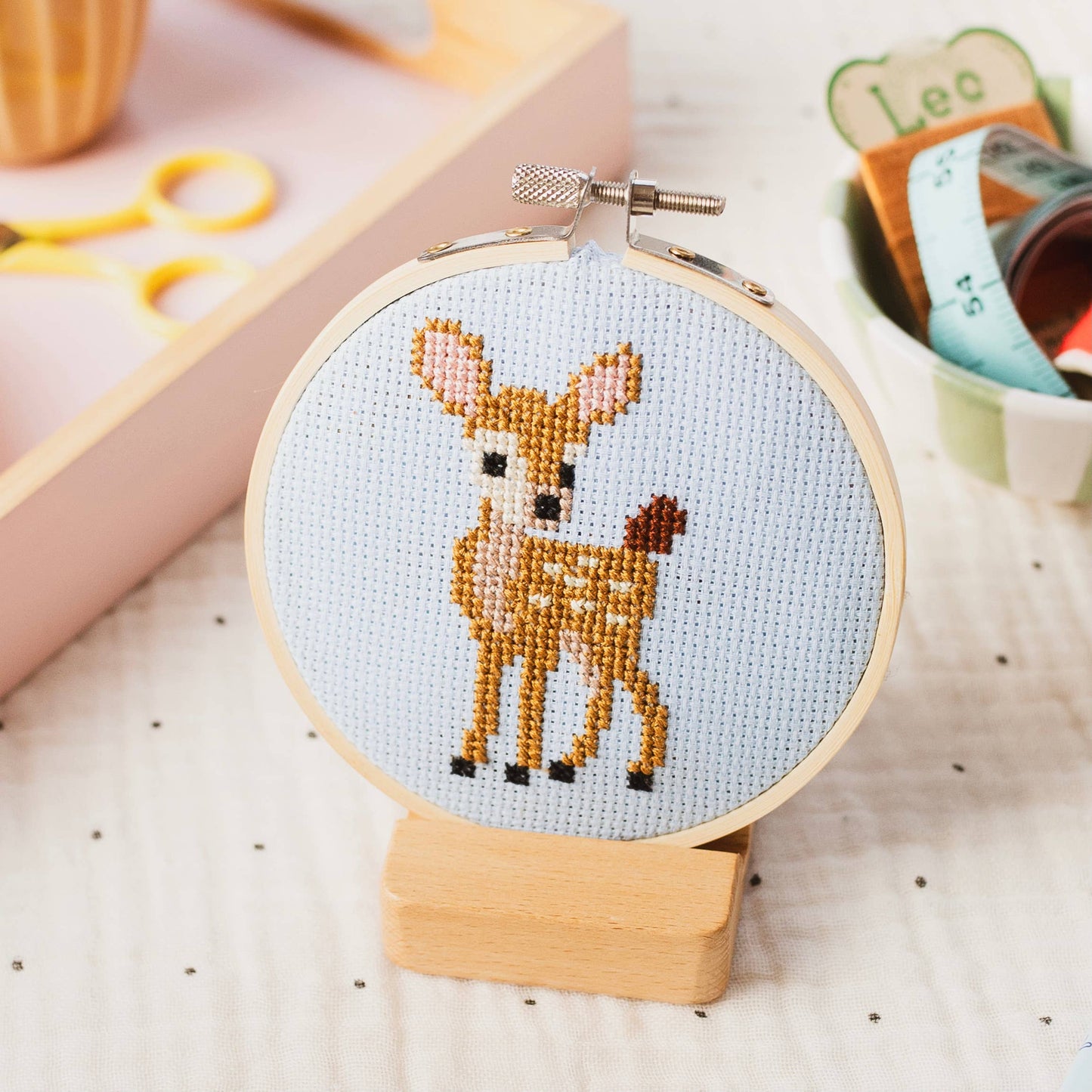 Baby Deer Fawn Cross Stitch Kit