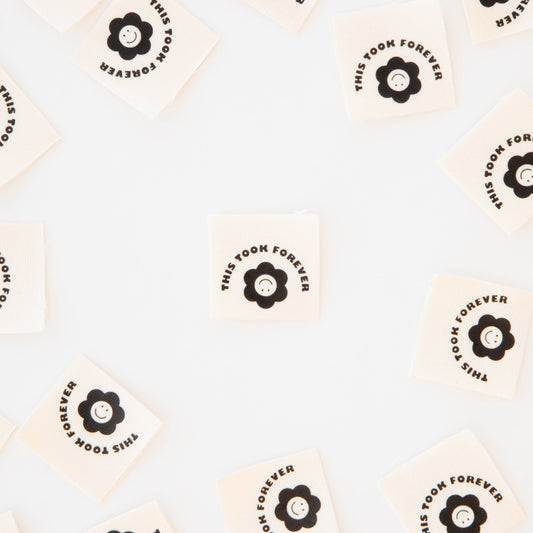 This Took Forever Organic Cotton - Sewing Woven Labels