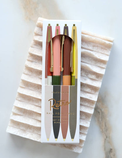Retro Pen - Set of Four