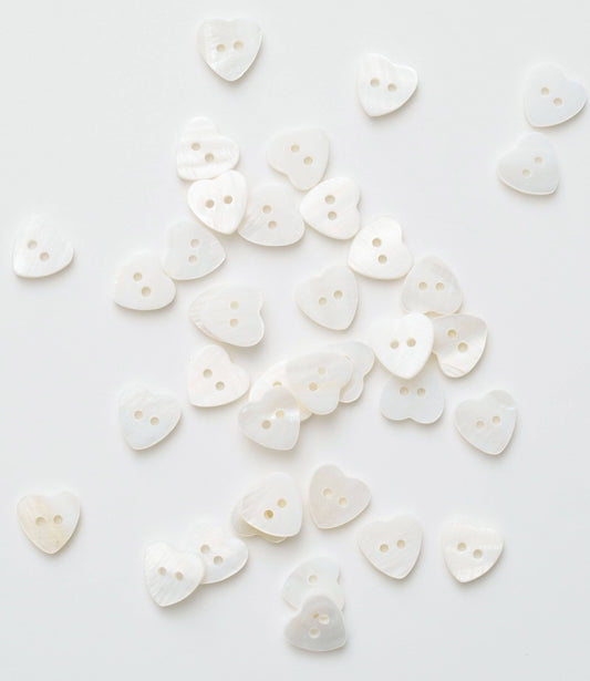 Heart Shaped Shell Buttons