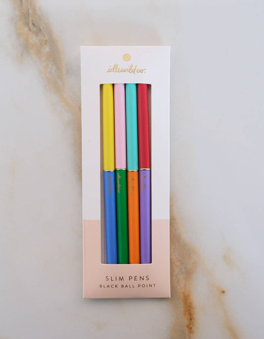 Slim Pen, Set of Four | Duo-Tone Classic Rainbow