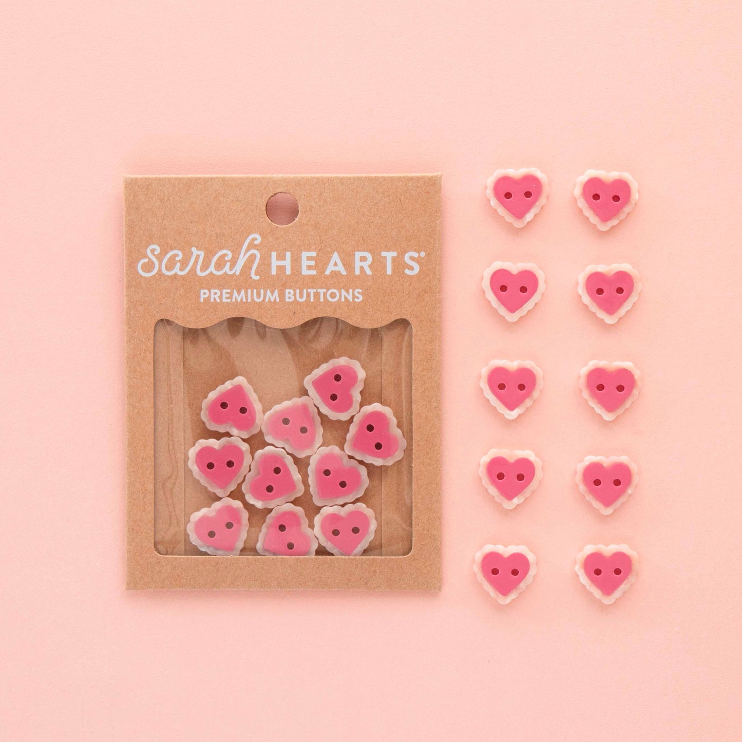 Pink Sweet Heart Small 5/8" Buttons