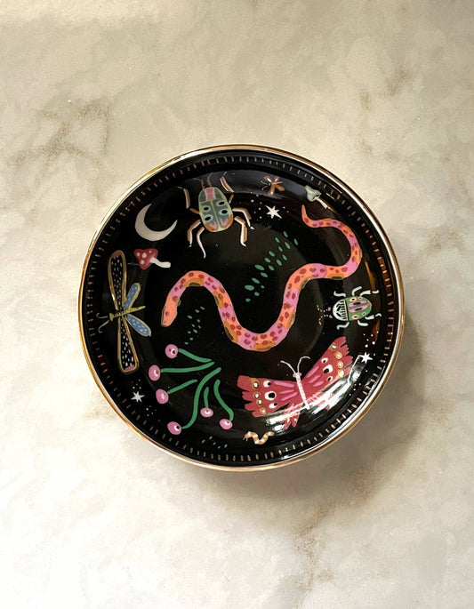 Porcelain Trinket Dish | Midnight Garden