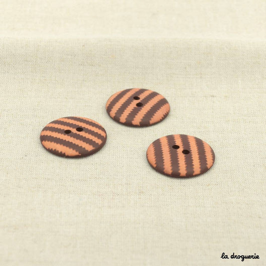 Zigzag button 28 mm