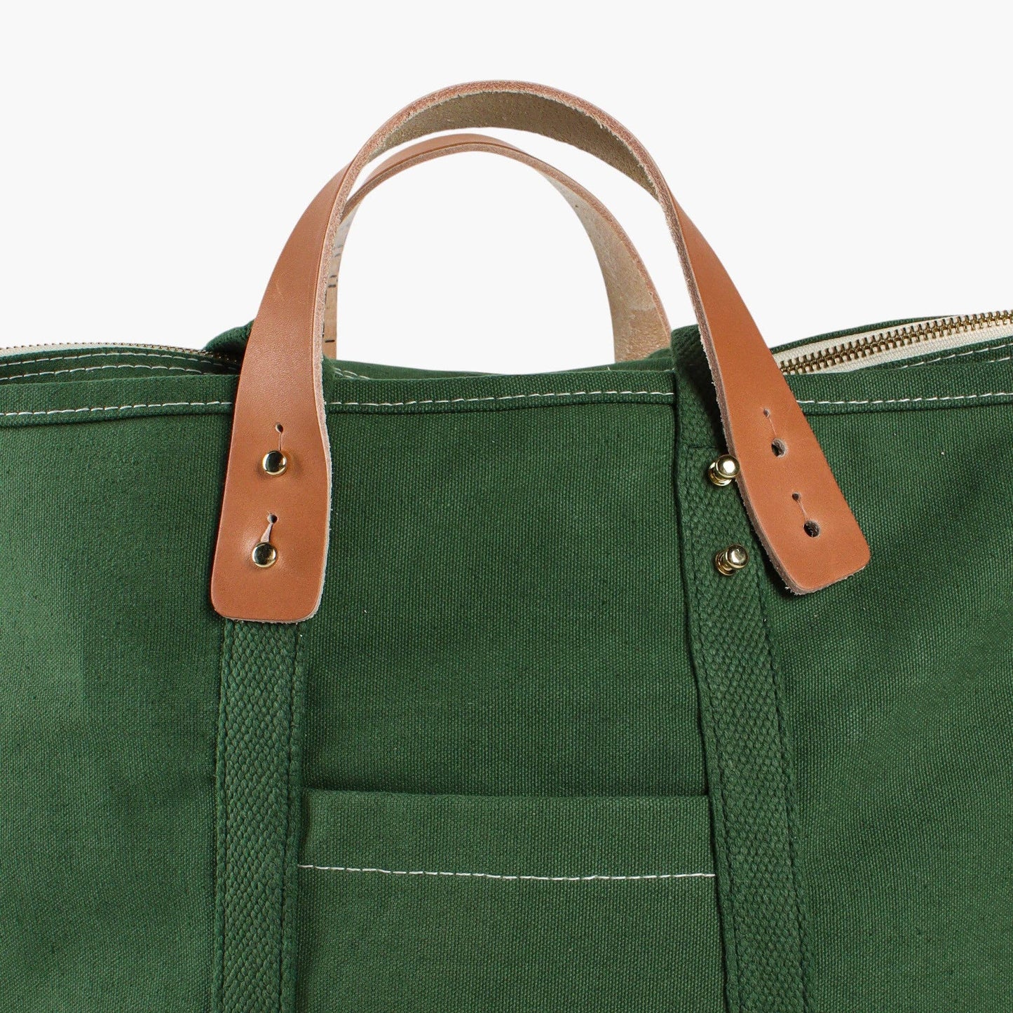 Small Zipper Tote | Pine-- Immodest Cotton