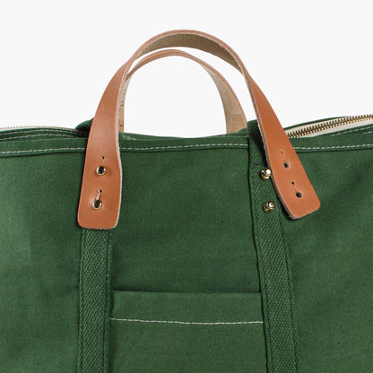 Small Zipper Tote | Pine-- Immodest Cotton