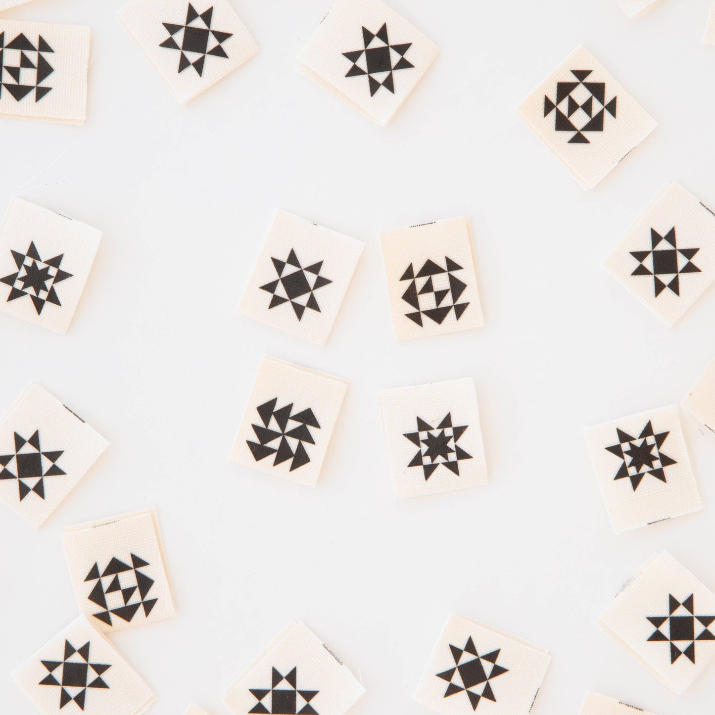 Black Quilt Block Garment Labels