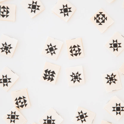 Black Quilt Block Garment Labels
