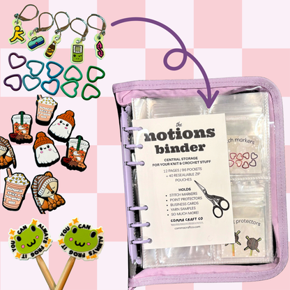 The Notions Binder - Deluxe Knitting and Crochet Organizer
