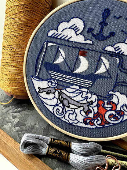 Ship Embroidery Kit