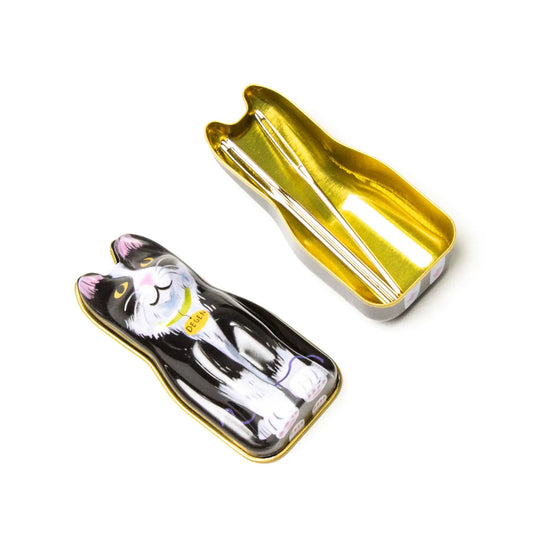 Degen Black Cat Tin - Tapestry Needles