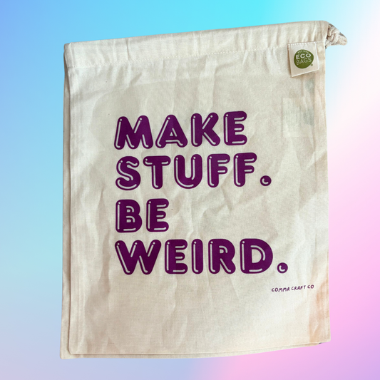 Drawstring Project Bag Purple Or Orange Make Stuff Be Weird