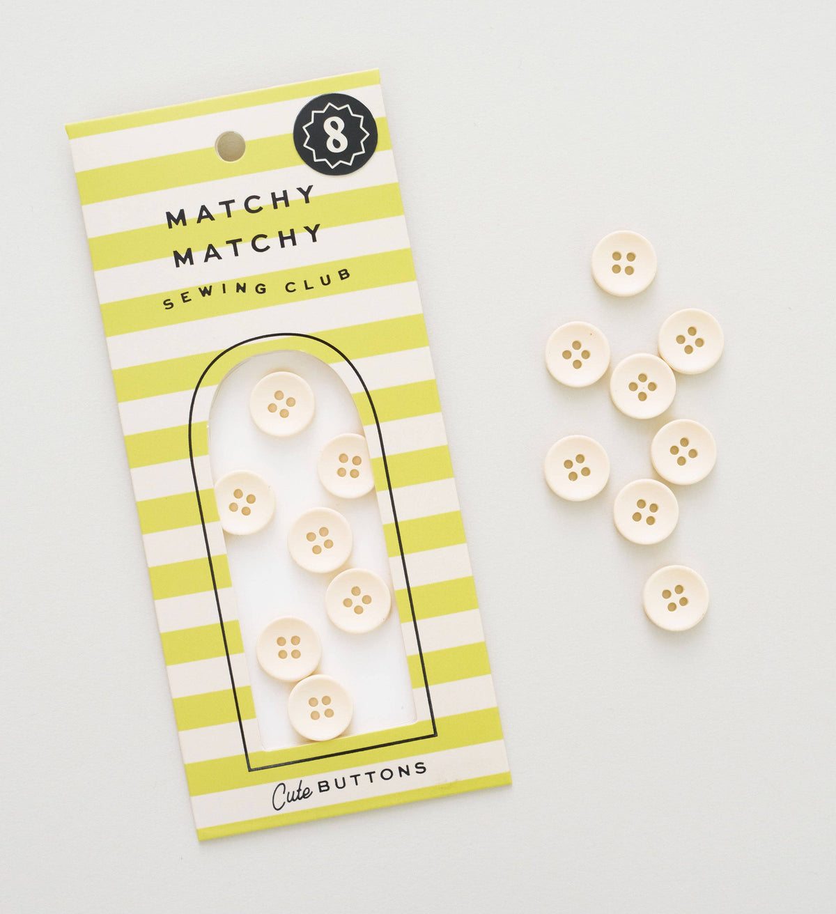 Cream Puff Mini Retro Buttons