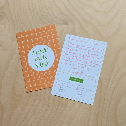 Cards with Care Instructions for Knit & Sewn Gifts