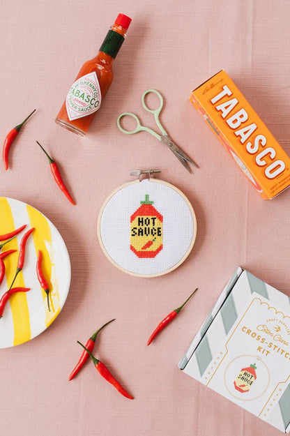 🌶 Hot Sauce Mini Cross Stitch Kit